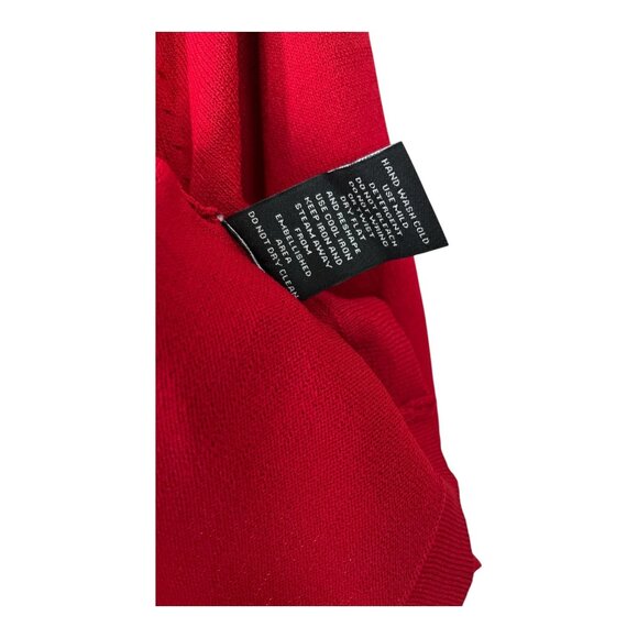 Dressbarn Collection Women’s 22/24 Red Cropped Cardigan with Black Floral Appliq - Picture 5 of 8